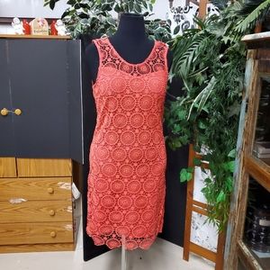 MALLORY CROCHET DRESS PINK